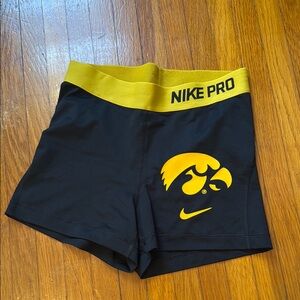 Nike Black and Yellow Athletic Shorts
